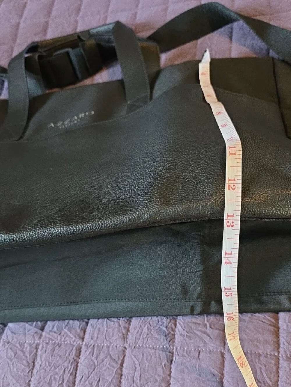 Azzaro Black Men's Duffel Bag with Shoulder Strap